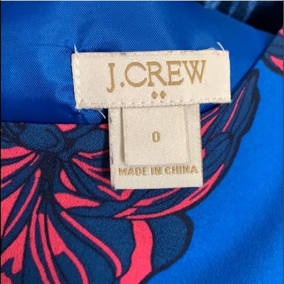 💚 J. Crew Printed short-sleeve gallery dress Sz 0 - Picture 4 of 4